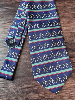 Vintage PAOLO GUCCI 58" NECKTIE Striped 4" Silk Made Italy Stirrup Equestrian